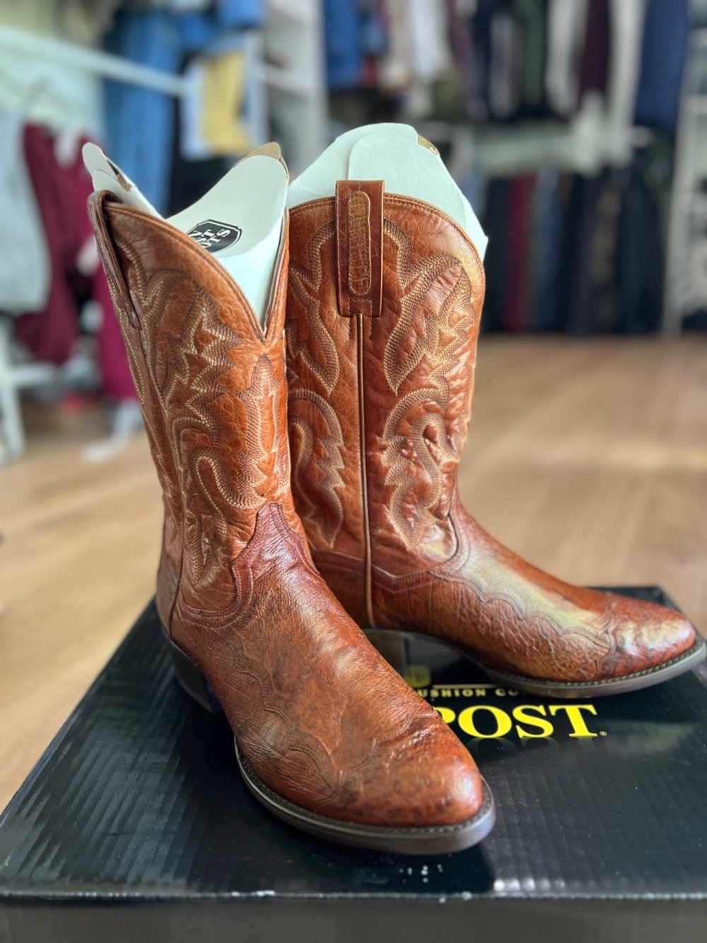 Men's Brown Leather Cowboy Boots - Classic Western Style | Dan Post | 9D | NWT